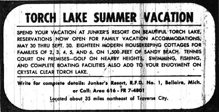 Junkers Resort Motel - May 23 1963 Ad (newer photo)